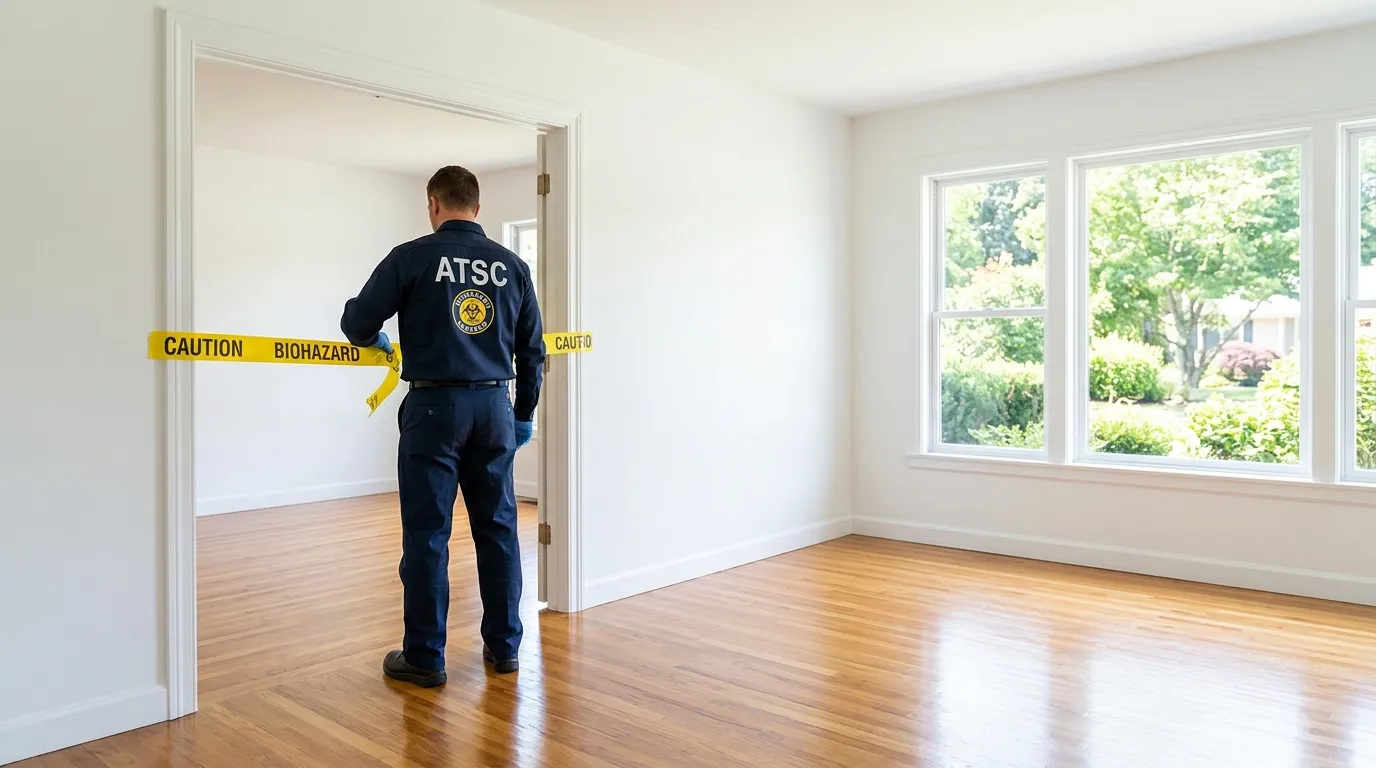 Certified biohazard cleanup crew performing Trauma Scene Cleanup in Sunland